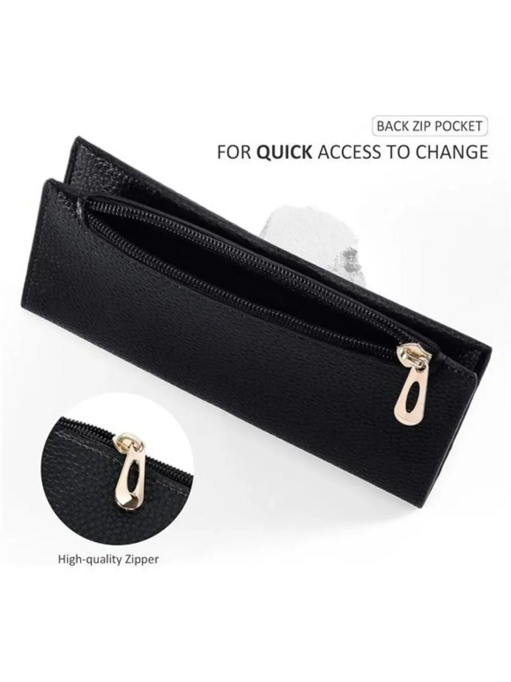 Ultra Slim Womens Wallet Leather RFID Bifold Credit Card Holder Travel Purse